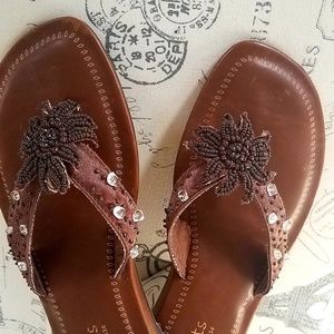 Beaded Flip Flops